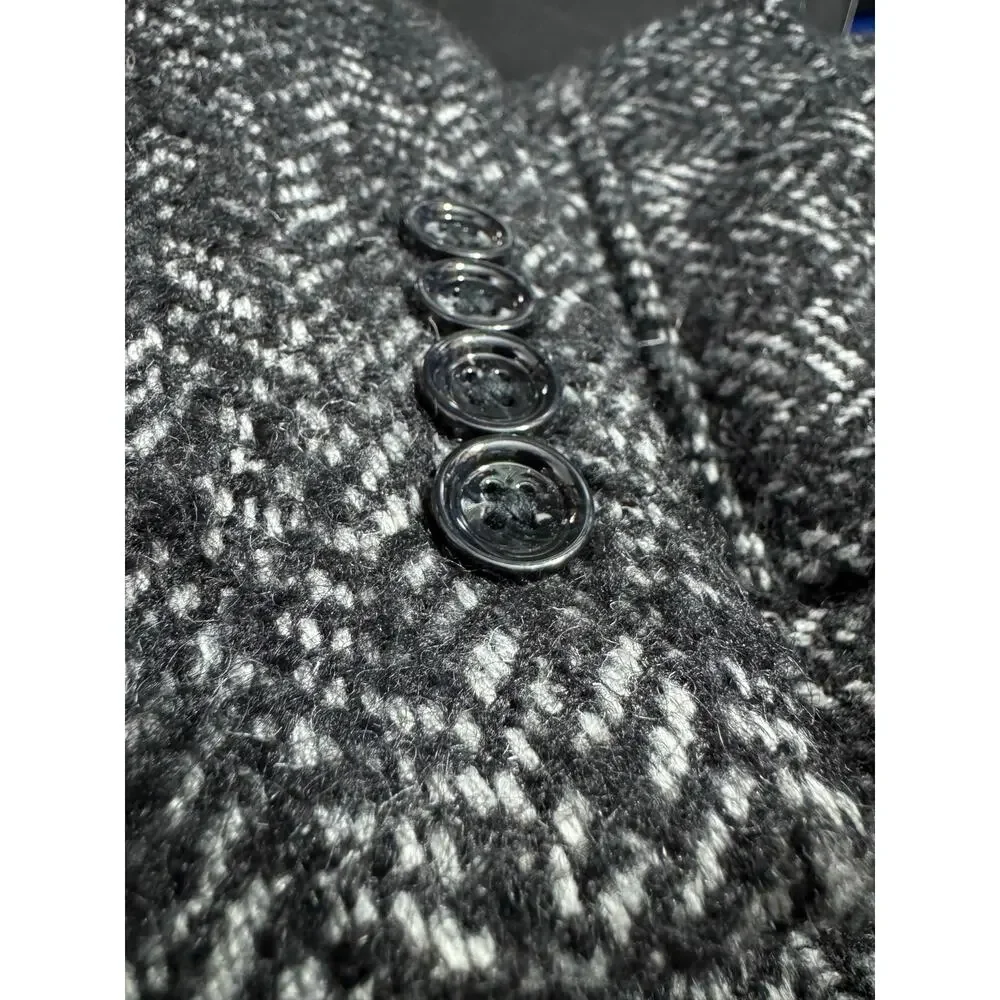 J.Crew Mercantile Men's Gray Charcoal Irish Wool Trench Coat - Size 42 (22x39)